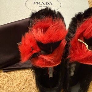 Prada Fur Slides